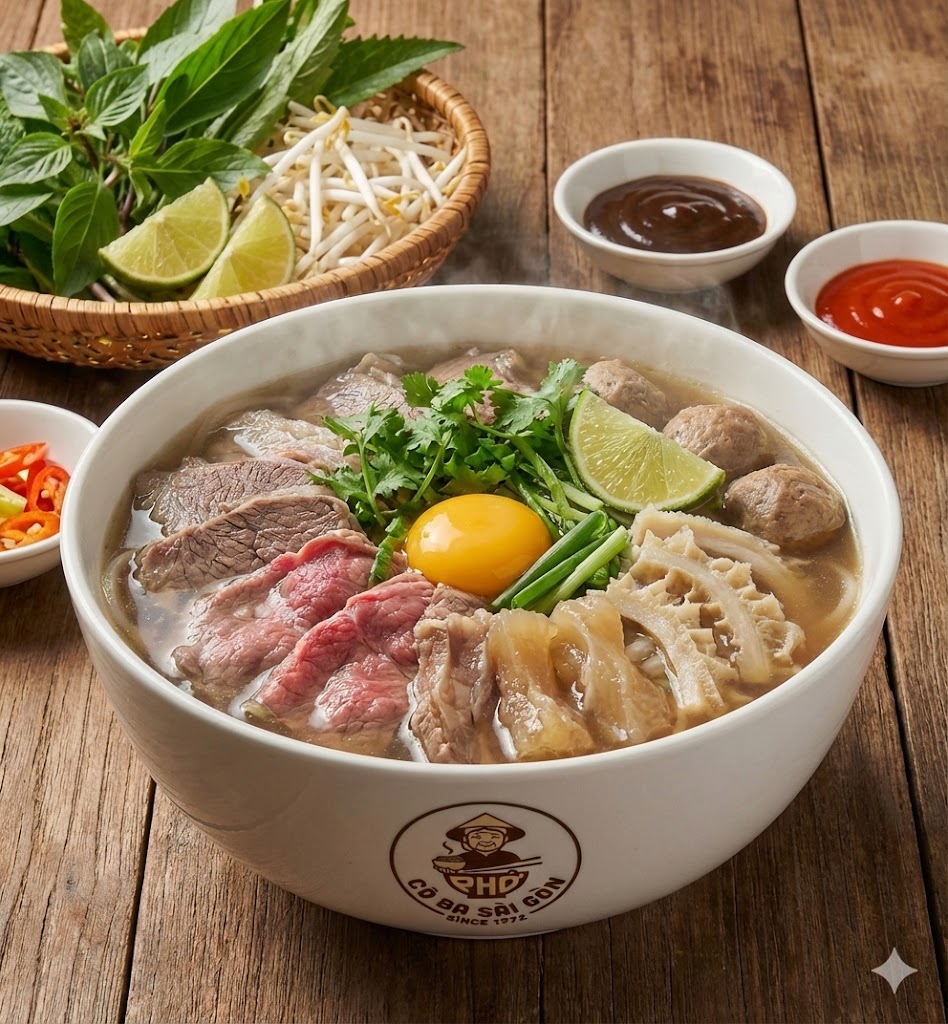 Traditional phở ingredients